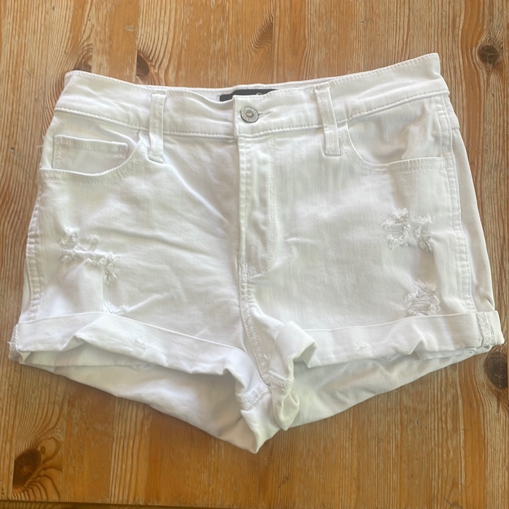 Women’s Hollister White Denim Cuffed Shorts